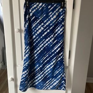 Japna Blue-Printed Womens Midi Skirt